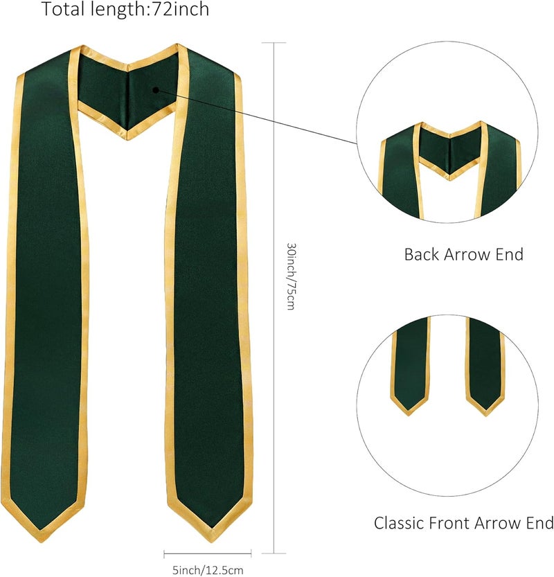 FtyFty Unisex Adult Graduation Honor Stole Classic End With Trim 72" Long - Image 4